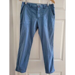 Nili Lotan Womens Blue cargo chino pants size 8 military tapered cropped